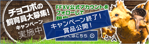 チョコボの飼育員大募集！キャンペーン終了！賞品公開！