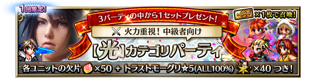 【光】カテゴリパーティセット