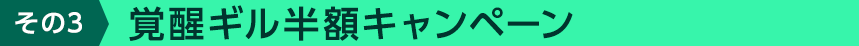 その3 覚醒ギル半額キャンペーン