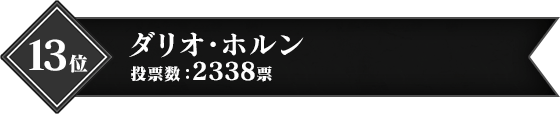 13位 ダリオ・ホルン