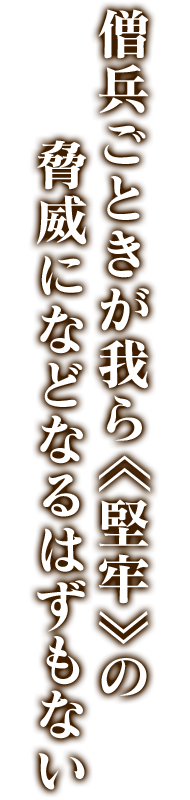 僧兵ごときが2我ら≪堅牢≫の脅威になどなるはずもない