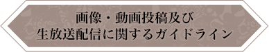 画像・動画投稿及び生放送配信に関するガイドライン