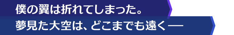 僕の翼は折れてしまった。夢見た大空は、どこまでも遠く−