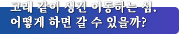 고래 같이 생긴 이동하는 섬. 어떻게 하면 갈 수 있을까?