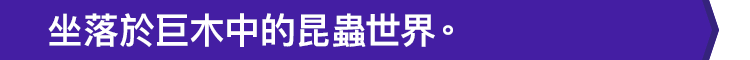 坐落於巨木中的昆蟲世界。