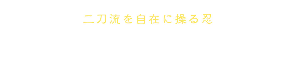 二刀流を自在に操る忍 忍者