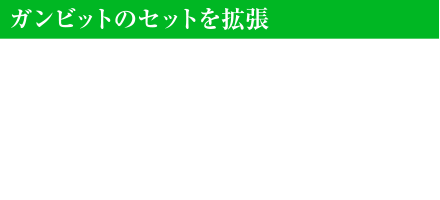 ガンビットのセットを拡張 ガンビットのスロットを12個×3セットに拡張。「フィールド探索用のガンビット」「ボス戦用のガンビット」といった具合にセットアップし、戦況に応じてガンビットのセットを切り替えることでバトルをスムーズにお楽しみいただけます。