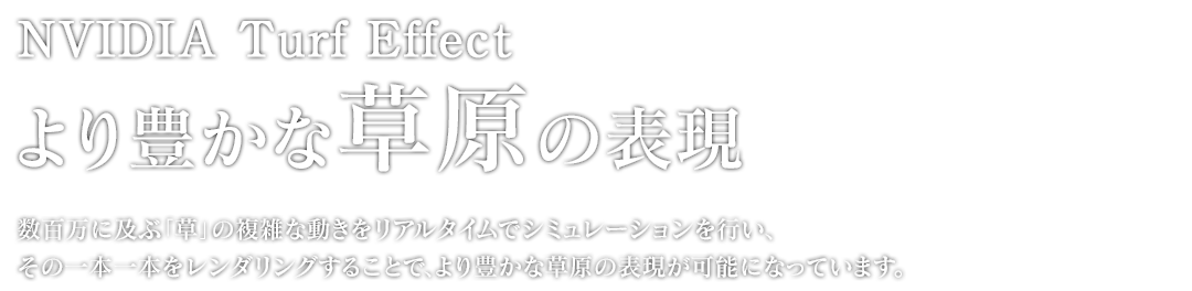 より豊かな草原の表現