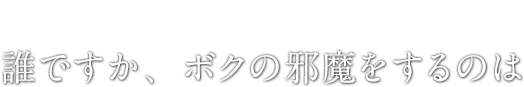 誰ですか、ボクの邪魔をするのは