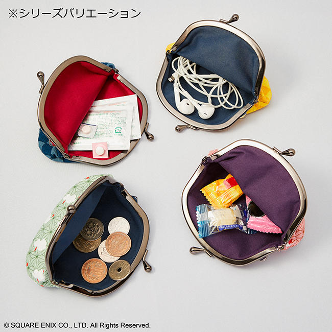 ファイナルファンタジー 和雑貨 がま口 チョコボ 紺青色