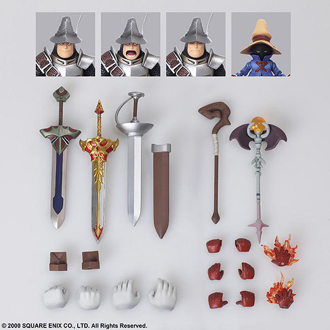 「FINAL FANTASY IX」より、気弱な黒魔道士の少年 ビビと、頑固で生真面目な騎士団隊長 スタイナーがブリングアーツにセットで登場！