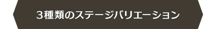 3種類のステージバリエーション