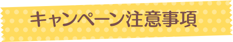 キャンペーン注意事項