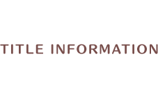 TITLE INFORMATION 作品紹介