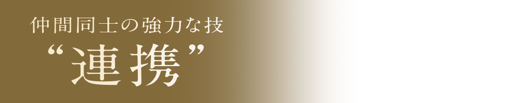 仲間同士の強力な技 “連携”