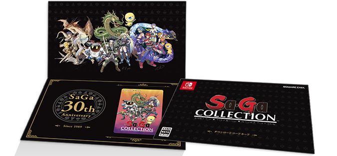 Nintendo Switch専用ゲームソフト『Sa・Ga COLLECTION』のダウンロードコード記載のカードが専用台紙に封入された豪華仕様！