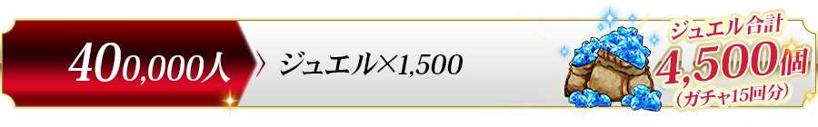 400,000人達成プレゼント