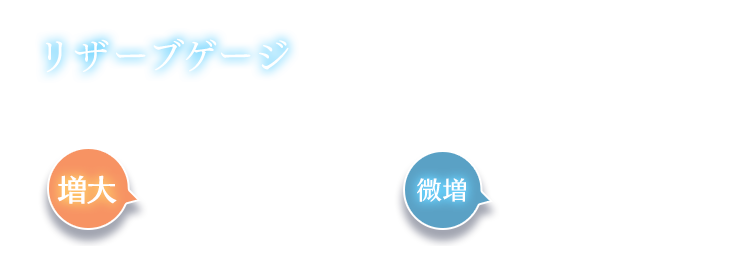 リザーブゲージ バトル中のプレイヤーの行動によって増減し、MAX5本までストック可能なゲージ。溜め具合により、戦闘後の入手ＥＸＰ（経験値）、ＦＯＬ（お金）、ＳＰ（スキルポイント）にボーナスが付く。 増大：コンボ数増加、ガードカウンター発動など 微増：小ダメージ、ガード成功など