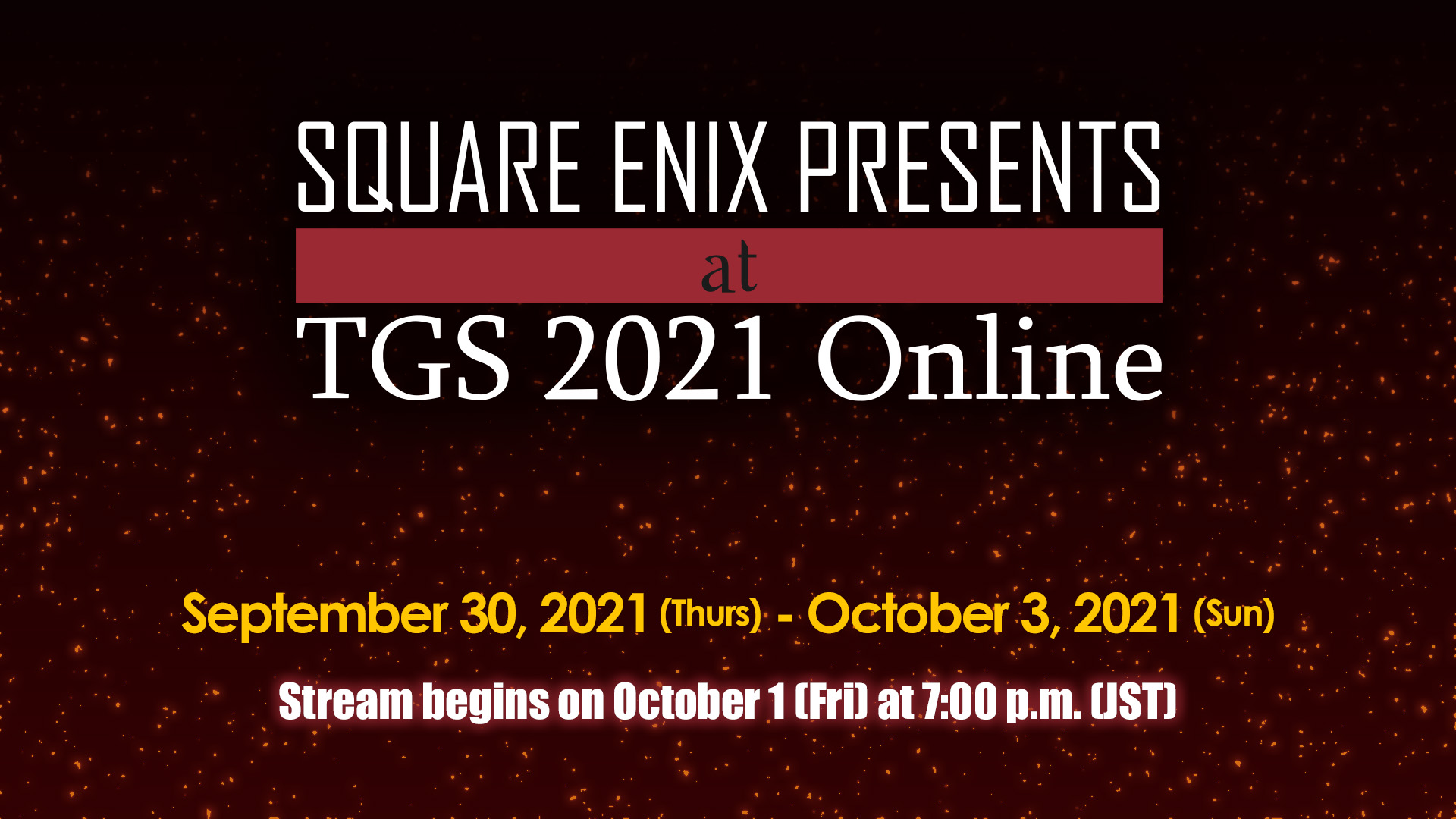 Merchandise  SQUARE ENIX PRESENTS at TGS 2021 Online